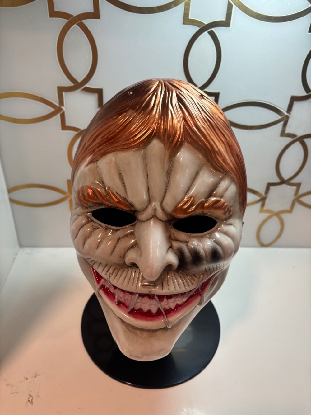 Payday 2 Golden Hair Women Resin Mask Halloween Prop Party Cosplay Robber Mask